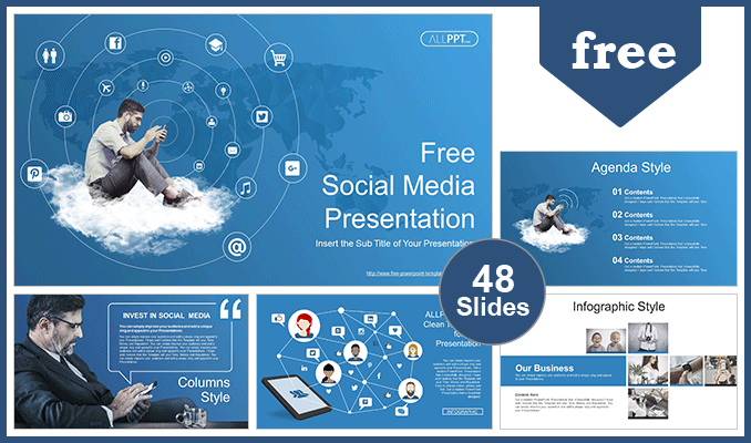 社交媒体营销 PowerPoint 模板